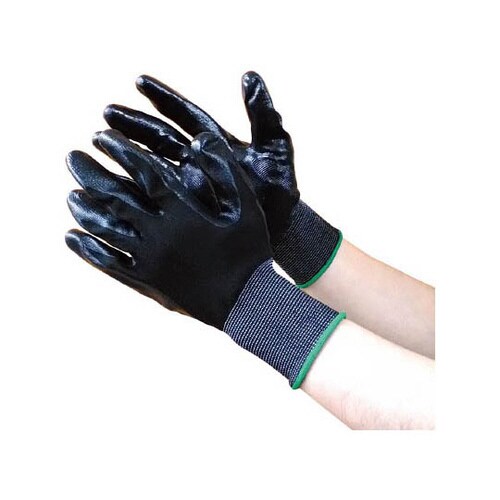 黒フィットニトリルコーティング手袋