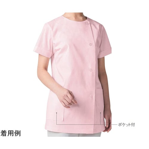 女子調理衣 半袖 ピンク M 751−33 M