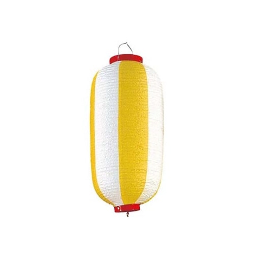長 ビニール提灯 9号 黄/白 6327700