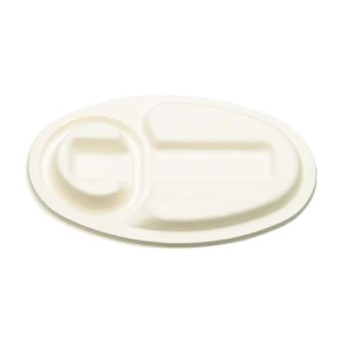 パルプモールドカレー容器(仕切付)専用共蓋