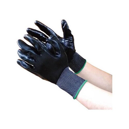 黒フィットニトリルコーティング手袋