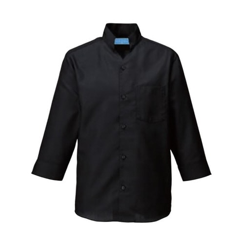 シャツ(七分袖男女兼用) 黒 S 626−05 S