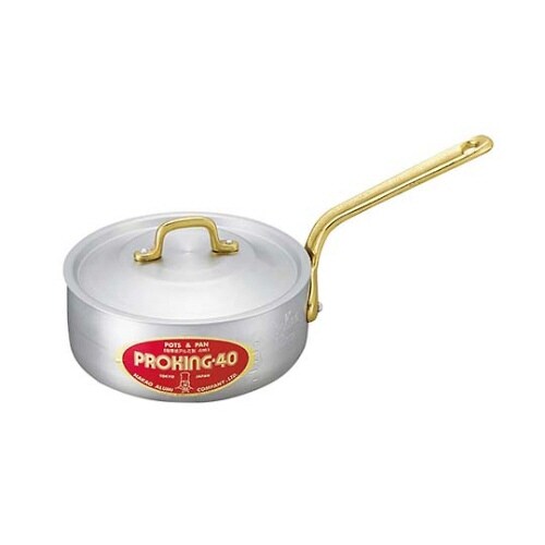 アルミプロキング浅型片手鍋(目盛付)21cm