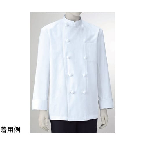 男子コックコート長袖 白 L 414−50 L