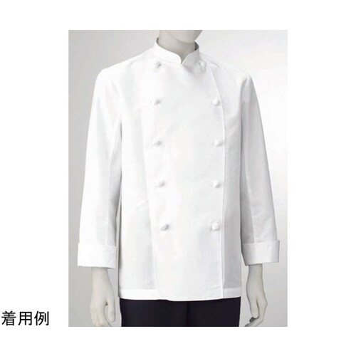 男子コックコート長袖 白 L 410−70 L