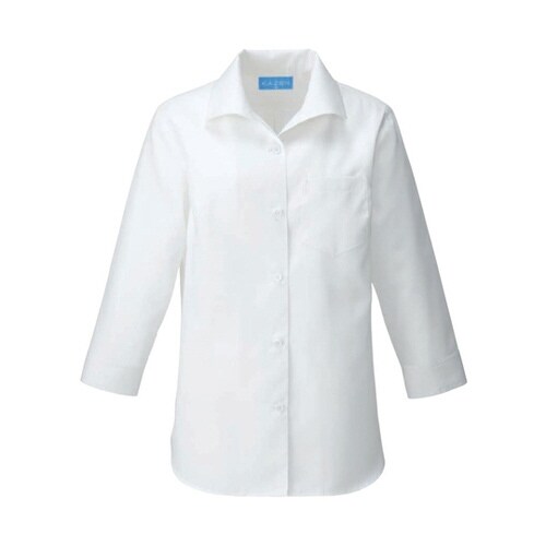 レディスシャツ七分袖 白 M 627−10 M