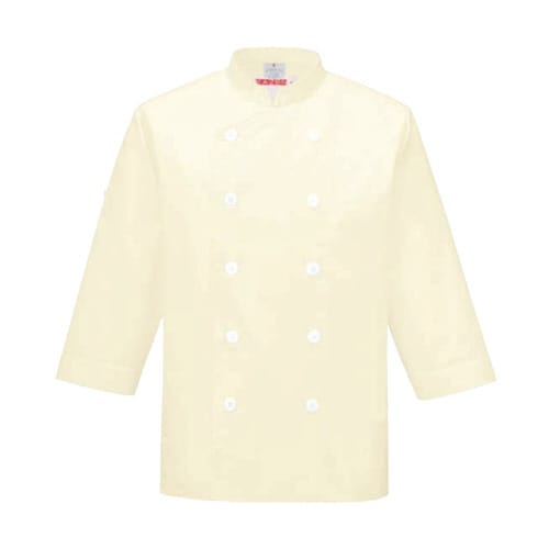 コックシャツ七分袖クリーム