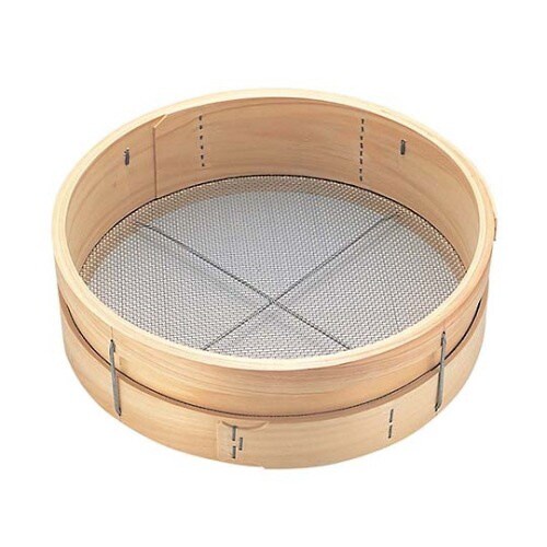 木枠ステン張砂糖フルイ7寸(21cm)10メッシュ