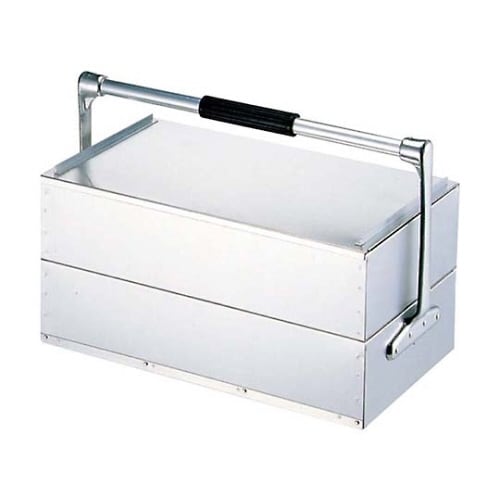 アルミ 関西式 出前箱 二段式 小 808800