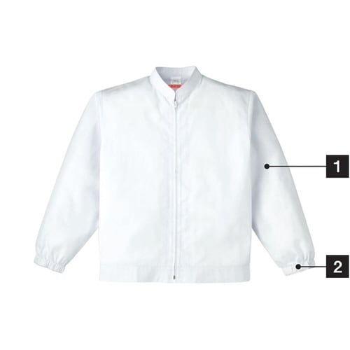 男子ジャンパー長袖 白 LL 454−30 LL