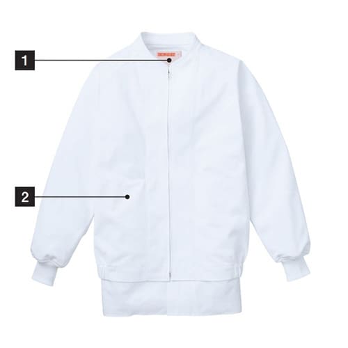 ジャンパー男女兼用 白 SS 405−60 SS