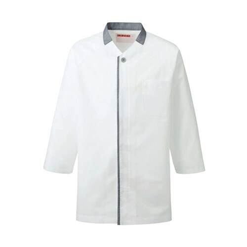 和風シャツ 白xグレー S APK554−10 S