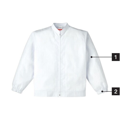 男子ジャンパー長袖 白 4L 454−30 4L