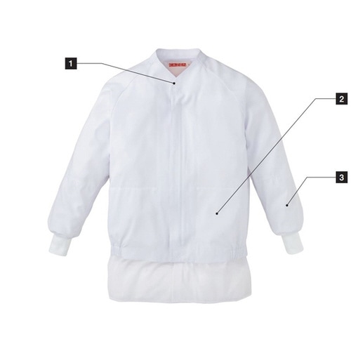 ジャンパー男女兼用 ホワイト S 400−70 S