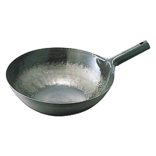 kan 鉄打出片手中華鍋 1.2mm 30cm