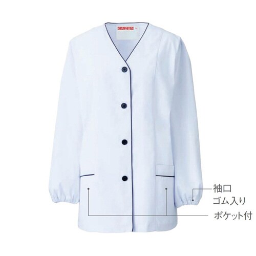 女子調理衣 長袖 白 3L APK1025 3L