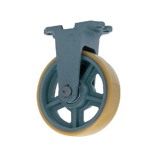 鋳物重荷重用ウレタン車輪固定車付き