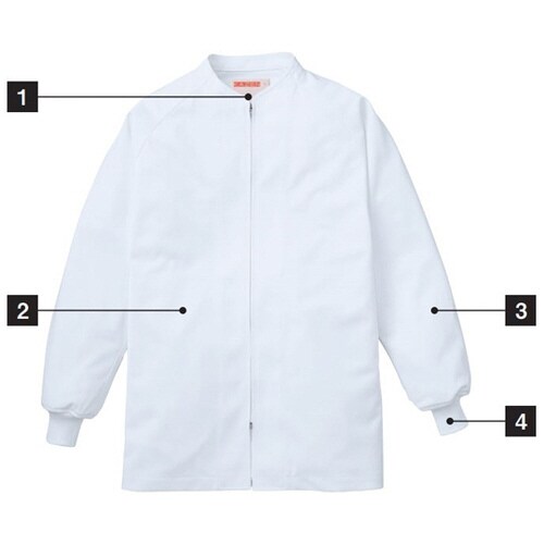 ジャンパー男女兼用 白 3L 404−60 3L