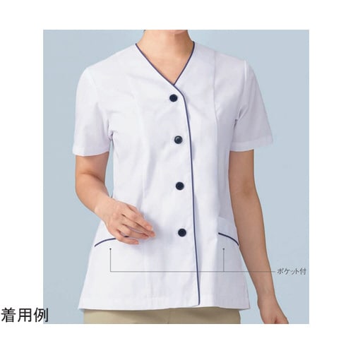 女子調理衣 半袖 白 L APK1355 L