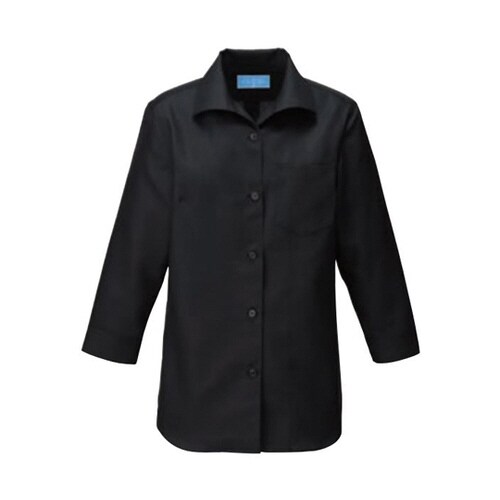 レディスシャツ七分袖 黒 S 627−05 S