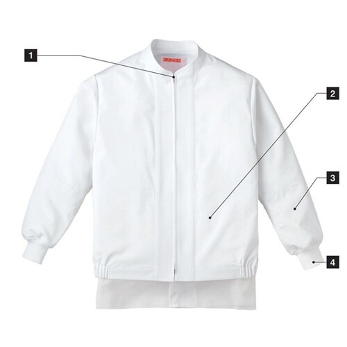 ジャンパー男女兼用 白 LL 408−40 LL