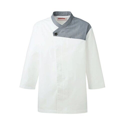 和風シャツ 白xグレー M APK553−10 M