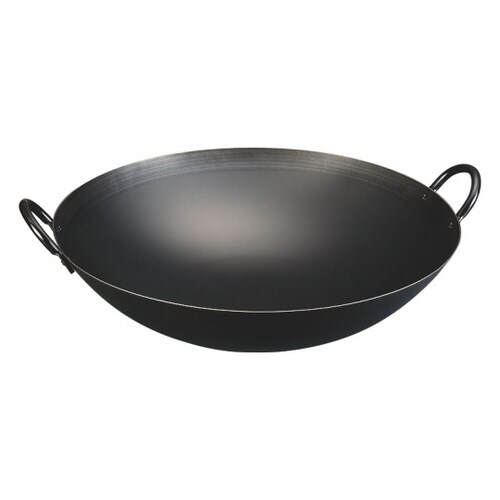 神田鉄鍋/鉄プレス両手中華鍋 54cm