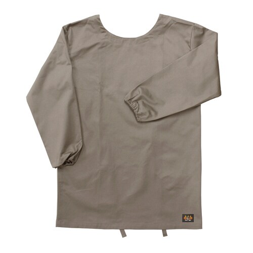 AMTX 防炎エプロン割烹着型 F グレー