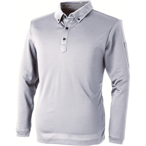 パフォーマンス長袖ポロ 銀 SS