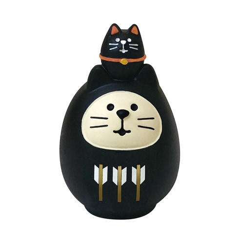 開運カラー猫だるま 黒