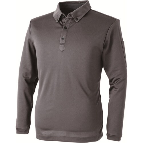 パフォーマンス長袖ポロ C灰 LL