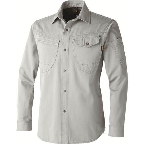 HOP 長袖シャツ 銀 8L