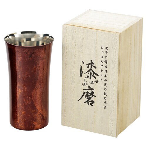 漆磨 シングルカップS(赤漆流し)