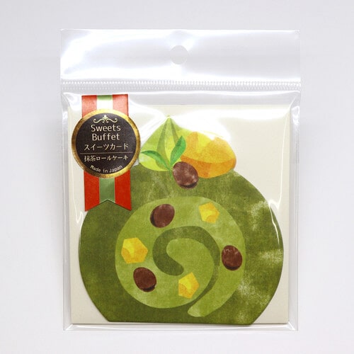 スイーツカード抹茶ロールケーキ