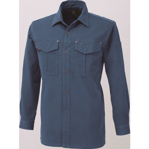 HOP 長袖シャツ ロイヤルB 4L