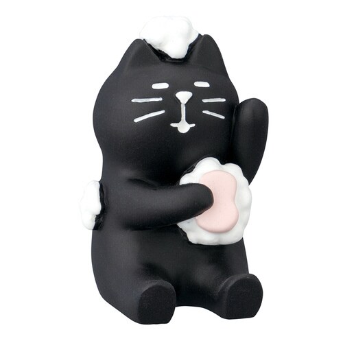 お風呂黒猫