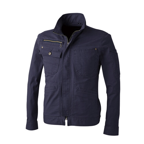 DOG 長袖ジャケット 紺 黒 LL