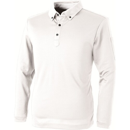 パフォーマンス長袖ポロ シロ LL