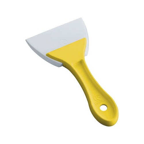 PC柄三角シリコンゴムヘラ 黄 小