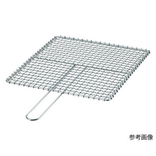 鉄クロームメッキ 片手用焼アミ 33号