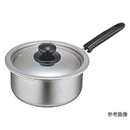 18−0モリブデン実用鍋 片手 18cm