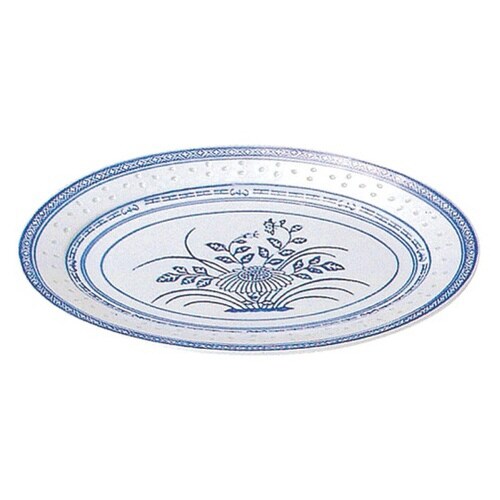 ホタル陶器 小判皿 10インチ