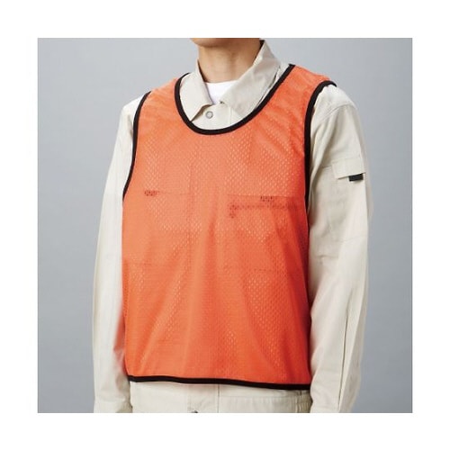 メッシュビブス蛍光オレンジ