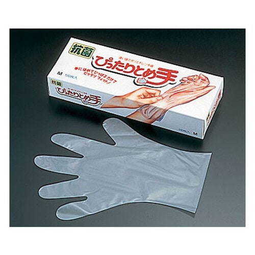 抗菌ぴったりとめ手ディスポグローブ