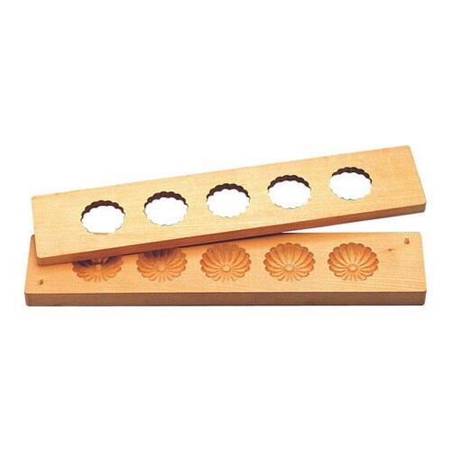 手彫物相型 五ツ取り (サクラ材)菊