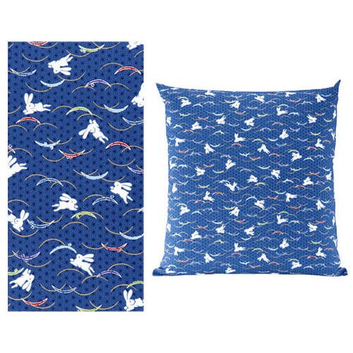 綿座布団HYウサギ51052青