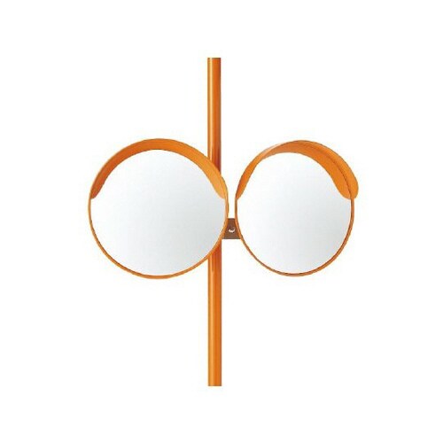 カーブミラー300mmφ二面鏡ポール付