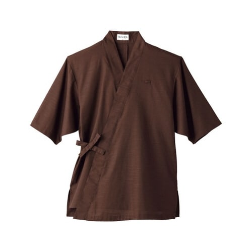 男女兼用作務衣M(ダークブラウン)