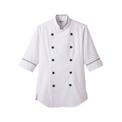 ショップコートホワイト×グリーン