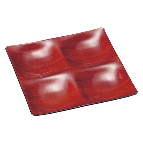 カリブプレート 赤茶刷毛目 M−21−48